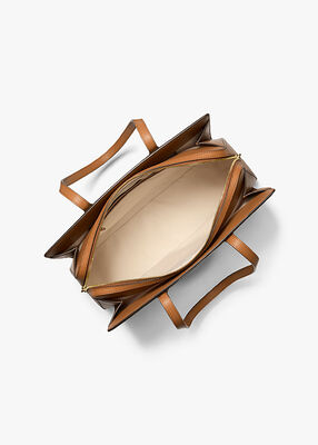 michael kors laila medium signature logo tote bag