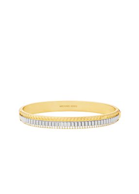 michael kors pav  two tone fluted bangle