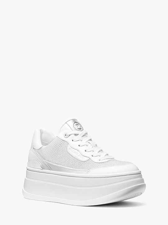 michael kors hayes embellished leather sneaker