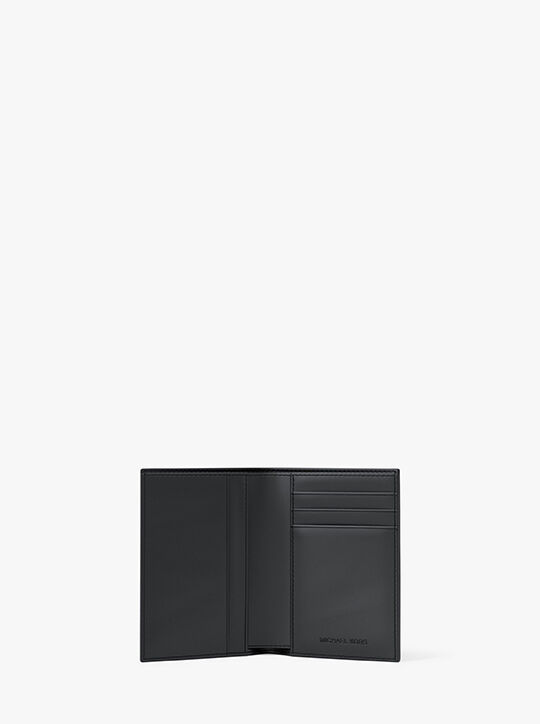 michael kors حافظة بطاقات هدسون بيبلد فوليو جلدية