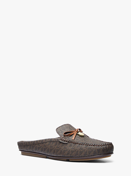 michael kors greta signature logo mule