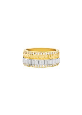 michael kors pav  two tone fluted ring