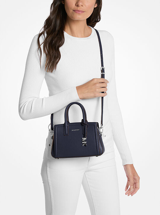 Laila Extra-Small Leather Crossbody Bag, MIDNIGHT | Michael Kors KSA