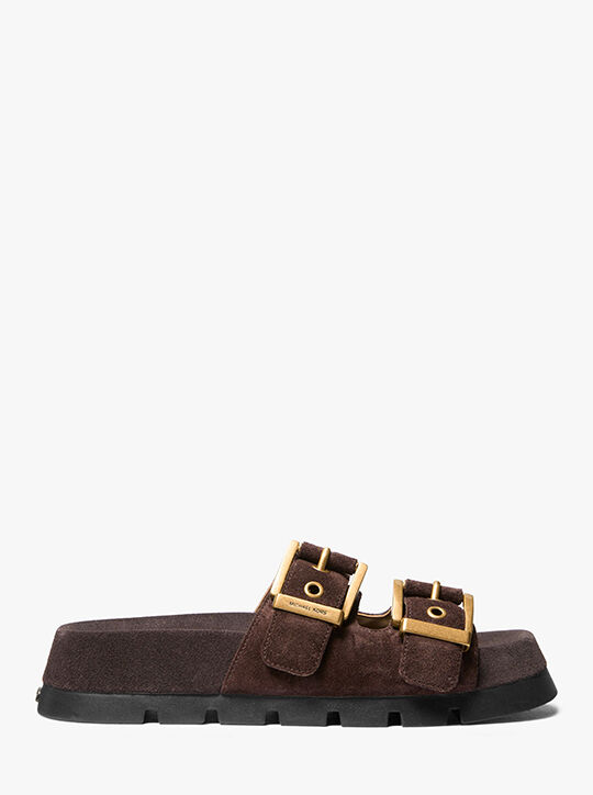 صندل كولبي مسطح من جلد الغزال michael kors صندل كولبي مسطح من جلد الغزال