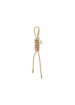 michael kors gold tone and braided cord bag charm