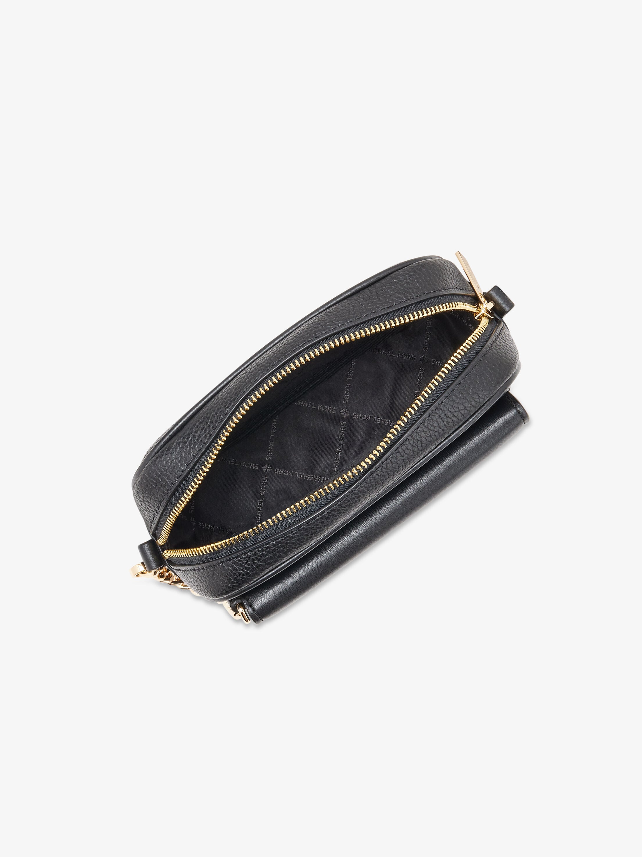 Maisie Small Pebbled Leather 2-in-1 Camera Bag, BLACK | Michael