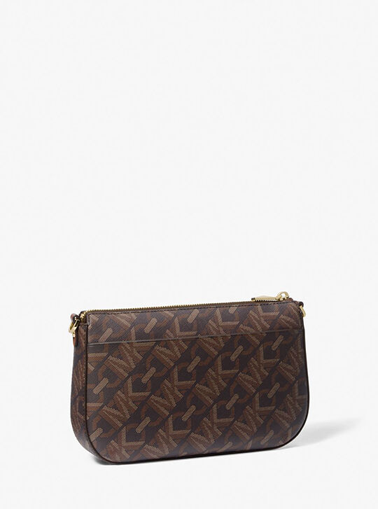 Parker Large Empire Signature Logo 2-in-1 Crossbody Bag, BRN