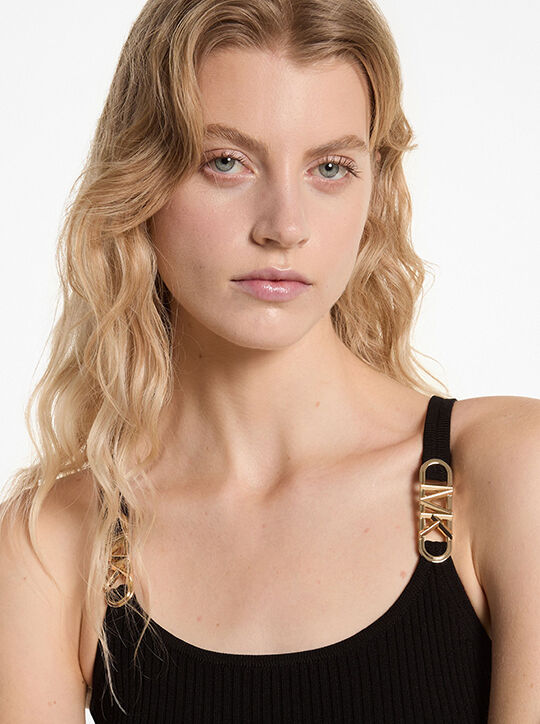فستان ميدي تانك محبوك مضلع michael kors فستان ميدي تانك محبوك مضلع