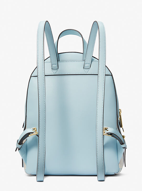 michael kors jaycee medium logo jacquard backpack