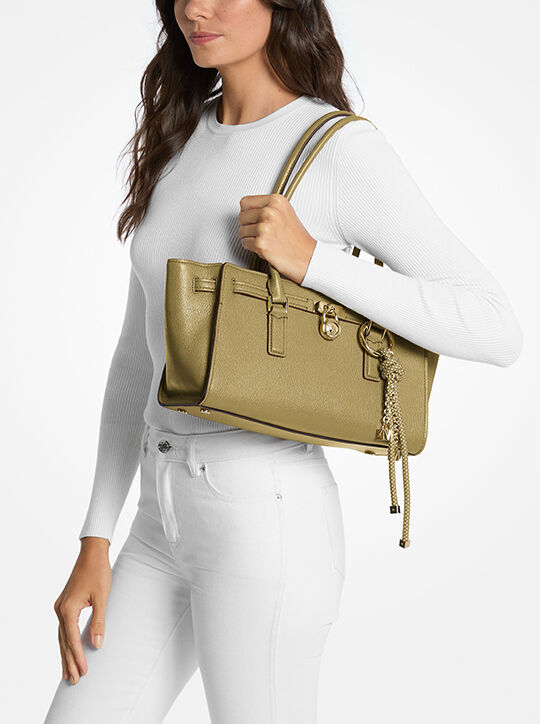 michael kors hamilton moderne small leather satchel