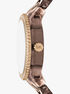 michael kors ritz pav  beige gold tone and acetate watch