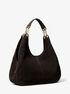 michael kors ellie large suede shoulder bag