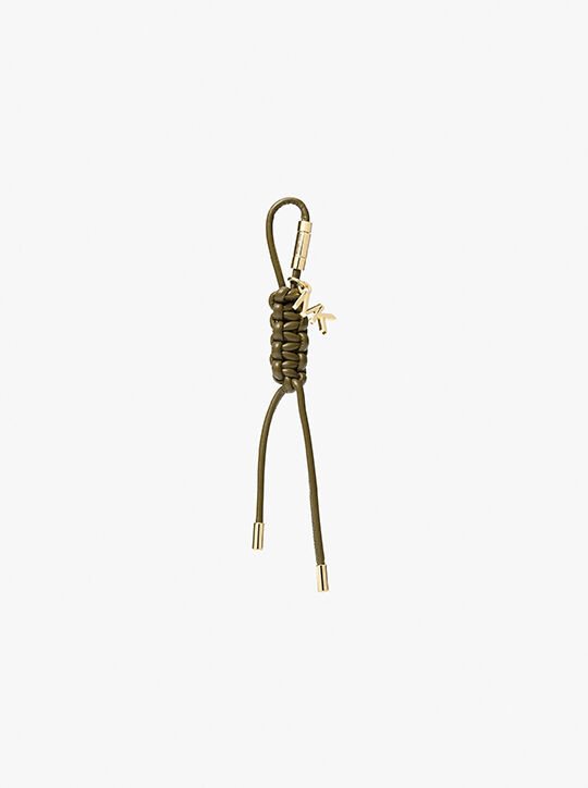 Gold-Tone and Braided Cord Bag Charm michael kors gold tone and braided cord bag charm