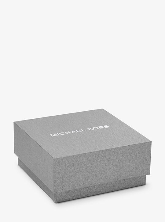 michael kors أقراط نحاسية كبيرة مطلية بالمعدن الثمين مزدوجة