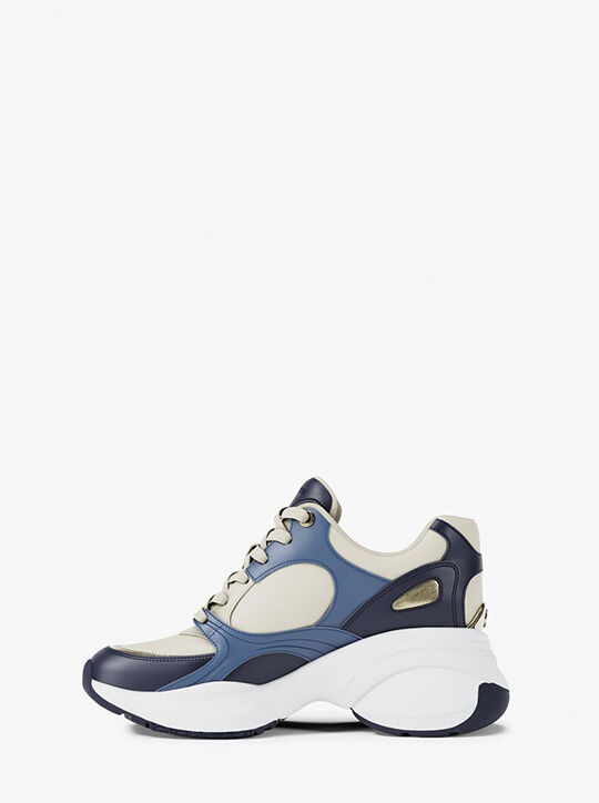 michael kors zuma leather trainer
