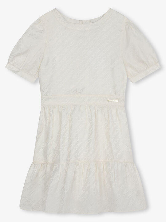 michael kors empire signature logo jacquard dress