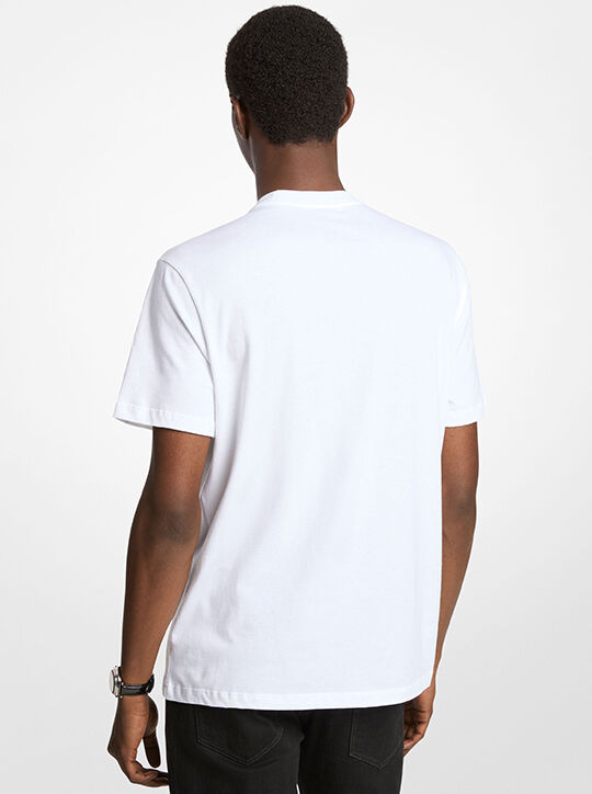 Graphic Logo Cotton T-Shirt michael kors graphic logo cotton t shirt