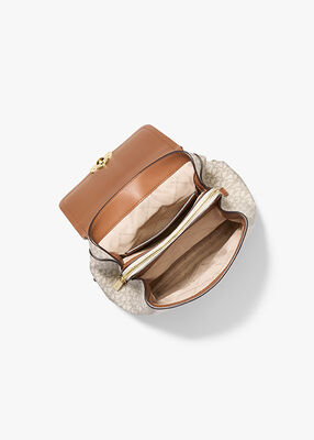 michael kors tribeca small signature logo backpack