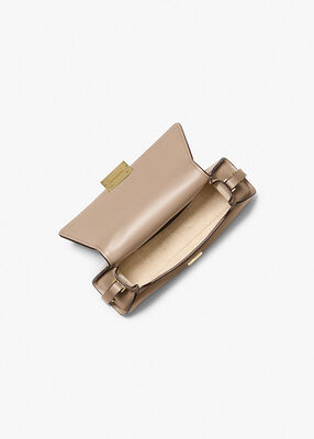 michael kors حقيبة كتف لودلو جلدية متوسطة الحجم