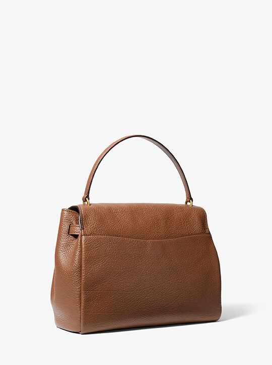 michael kors hamilton moderne large textured leather slouchy satchel