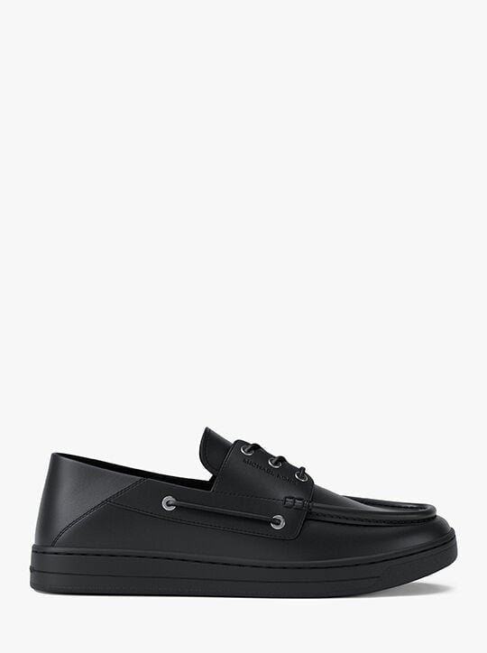 Aiden Leather Boat Shoes michael kors aiden leather boat shoes