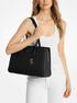 Laila Medium Leather Tote Bag michael kors laila medium leather tote bag