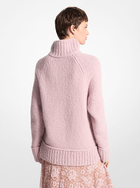michael kors cashmere and silk boucl  turtleneck sweater