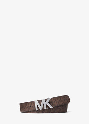 michael kors reversible logo buckle belt