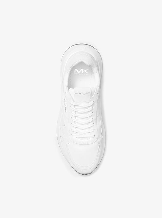 michael kors miles nylon and leather trainer