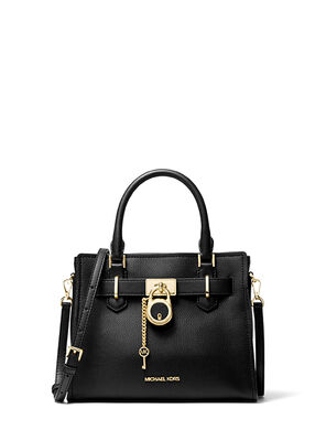 michael kors hamilton small leather satchel
