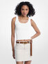 Viscose Blend Knit Cropped Tank Top michael kors viscose blend knit cropped tank top