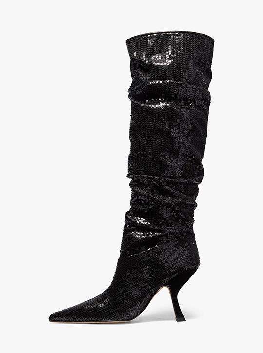 michael kors luna sequined boot