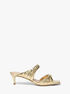 michael kors kiana metallic snake embossed leather sandal