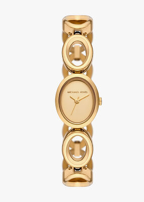 michael kors maude gold tone link watch