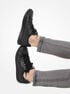 Keating Logo and Leather Sneaker michael kors keating logo and leather sneaker