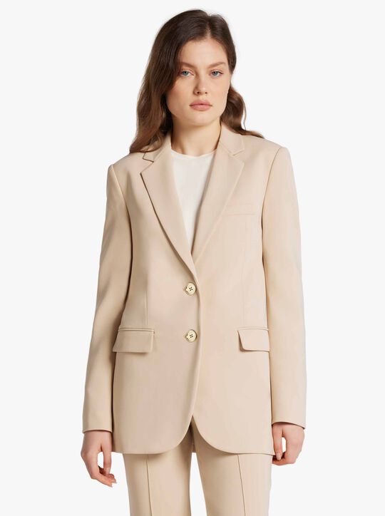 michael kors crepe boyfriend blazer