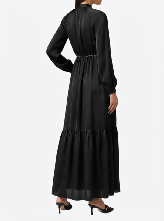 michael kors satin shirtdress