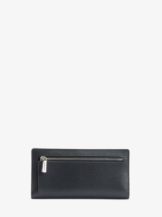 michael kors carson large pebbled leather wallet