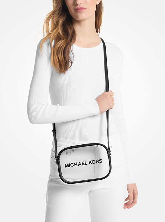 حقيبة كاميرا جيت سيت فينيل شفافة متوسطة الحجم للسفر michael kors حقيبة كاميرا جيت سيت فينيل شفافة متوسطة الحجم للسفر