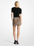 Cheetah Print Stretch Crepe Mini Skirt michael kors cheetah print stretch crepe mini skirt