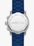 michael kors oversized runway navy tone watch