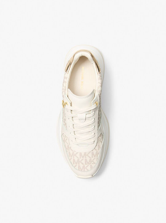 michael kors arla leather and suede trainer