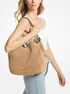 michael kors lillie large suede shoulder bag