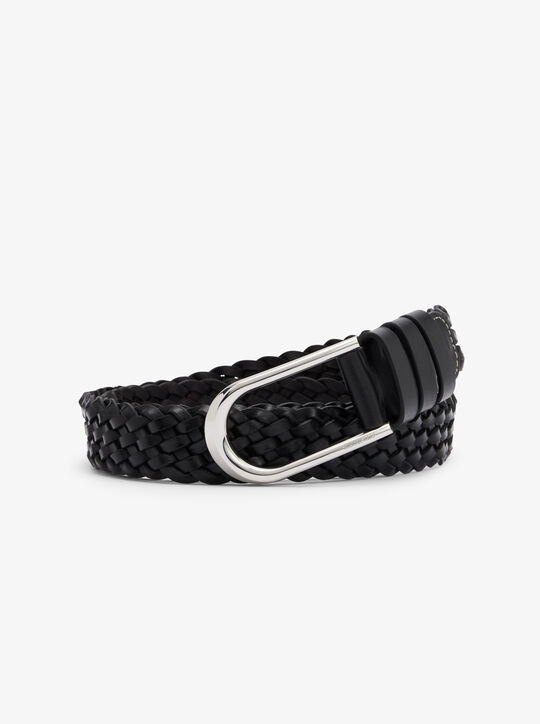 michael kors braided leather belt