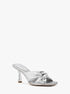 michael kors elena metallic leather sandal