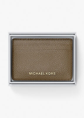michael kors حافظة بطاقات من الجلد المحبب