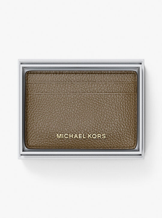 michael kors حافظة بطاقات من الجلد المحبب