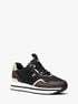 michael kors raina mixed media platform trainer