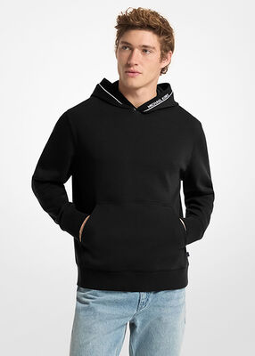 michael kors logo trim cotton blend hoodie