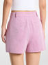 michael kors pleated linen and cotton shorts